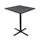 Cain Square Cafe Table, 36" W, 42" H, Gray TCB3636GY - alternate 1